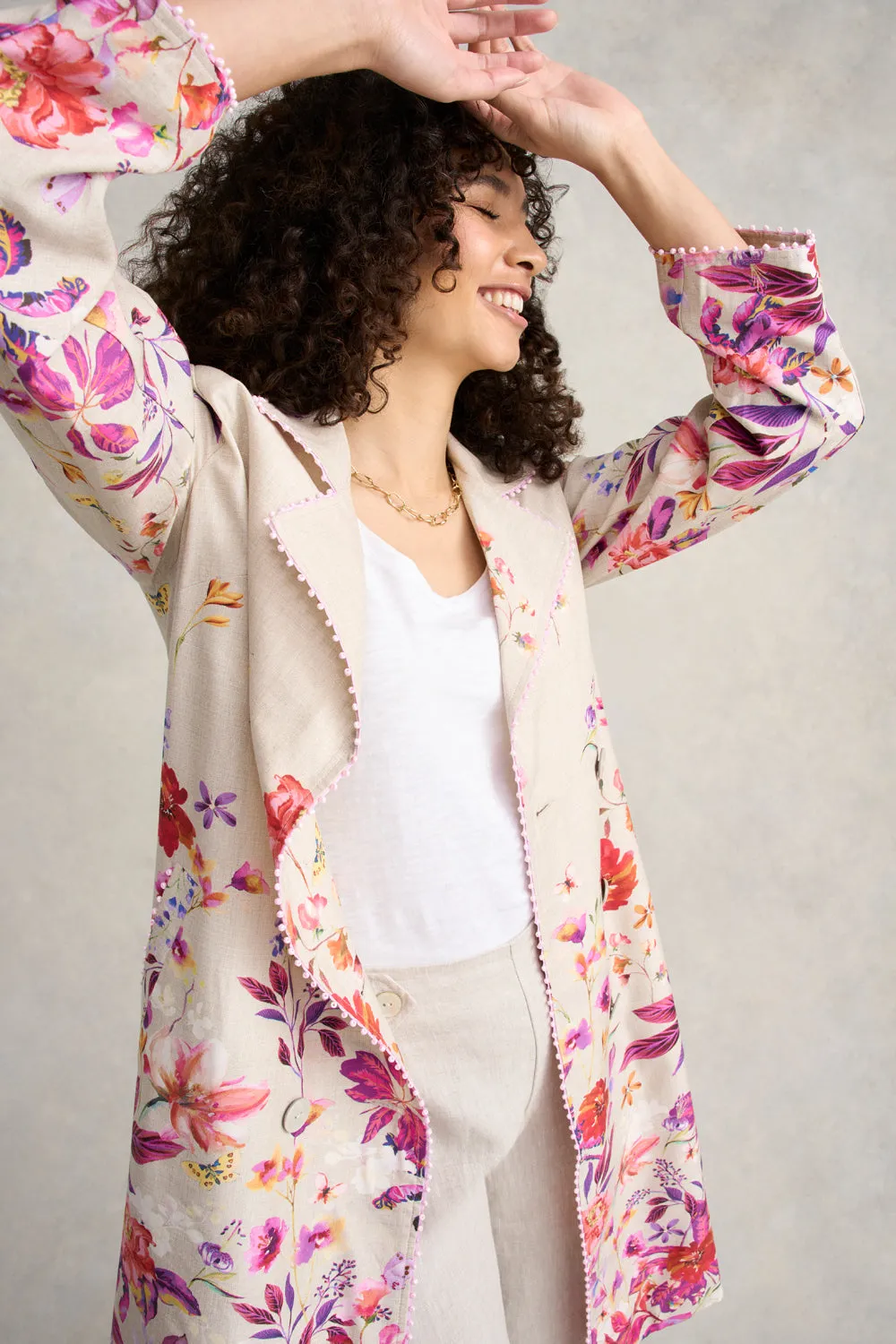 Floral Printed Coat