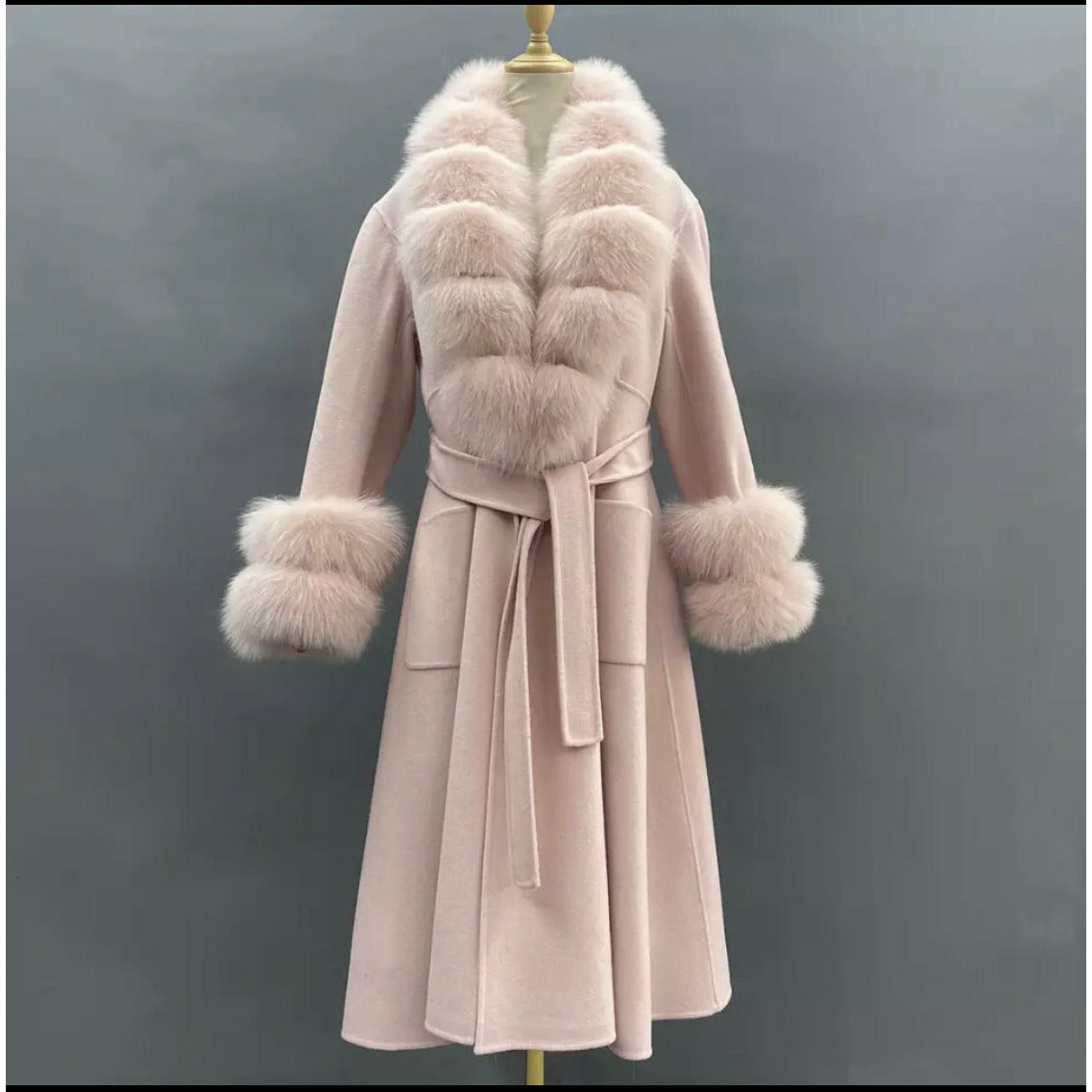 Fox Fur Collar Wool Jackets