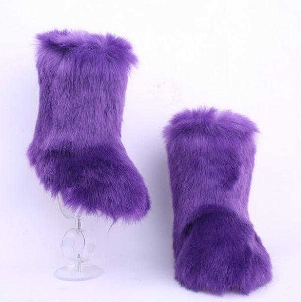 Fox Fur Lady Winter Boots