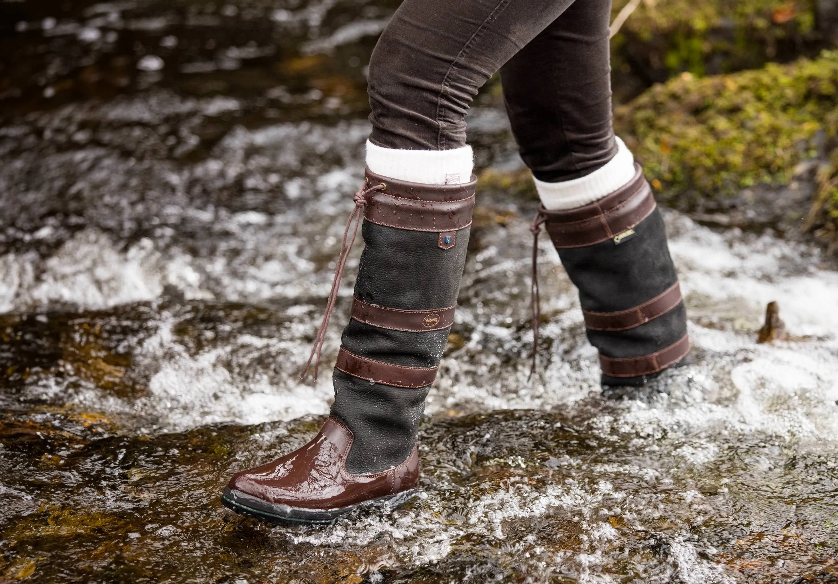 Galway Ladies ExtraFit Country Boot - Black/Brown