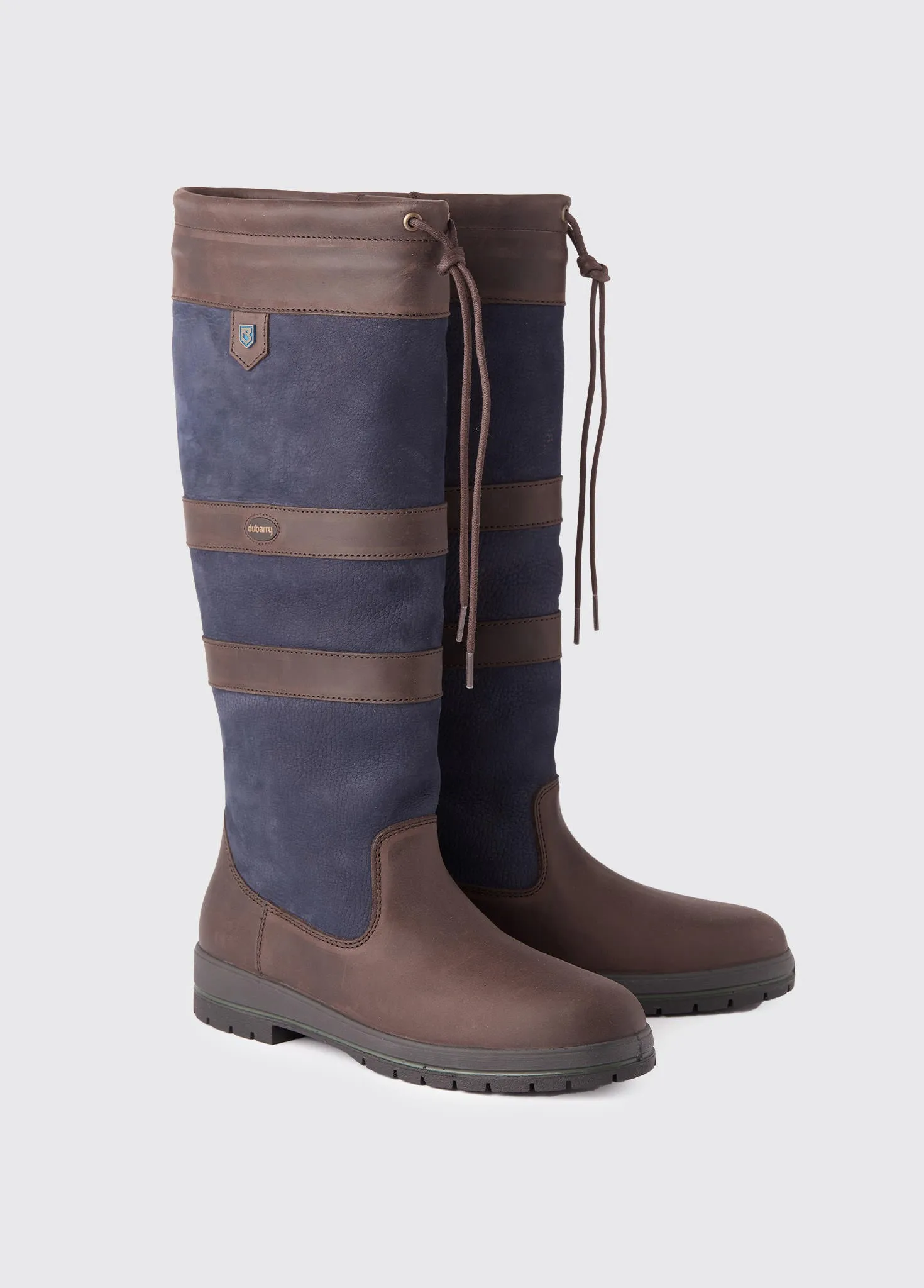 Galway Ladies ExtraFit Country Boot - Navy/Brown