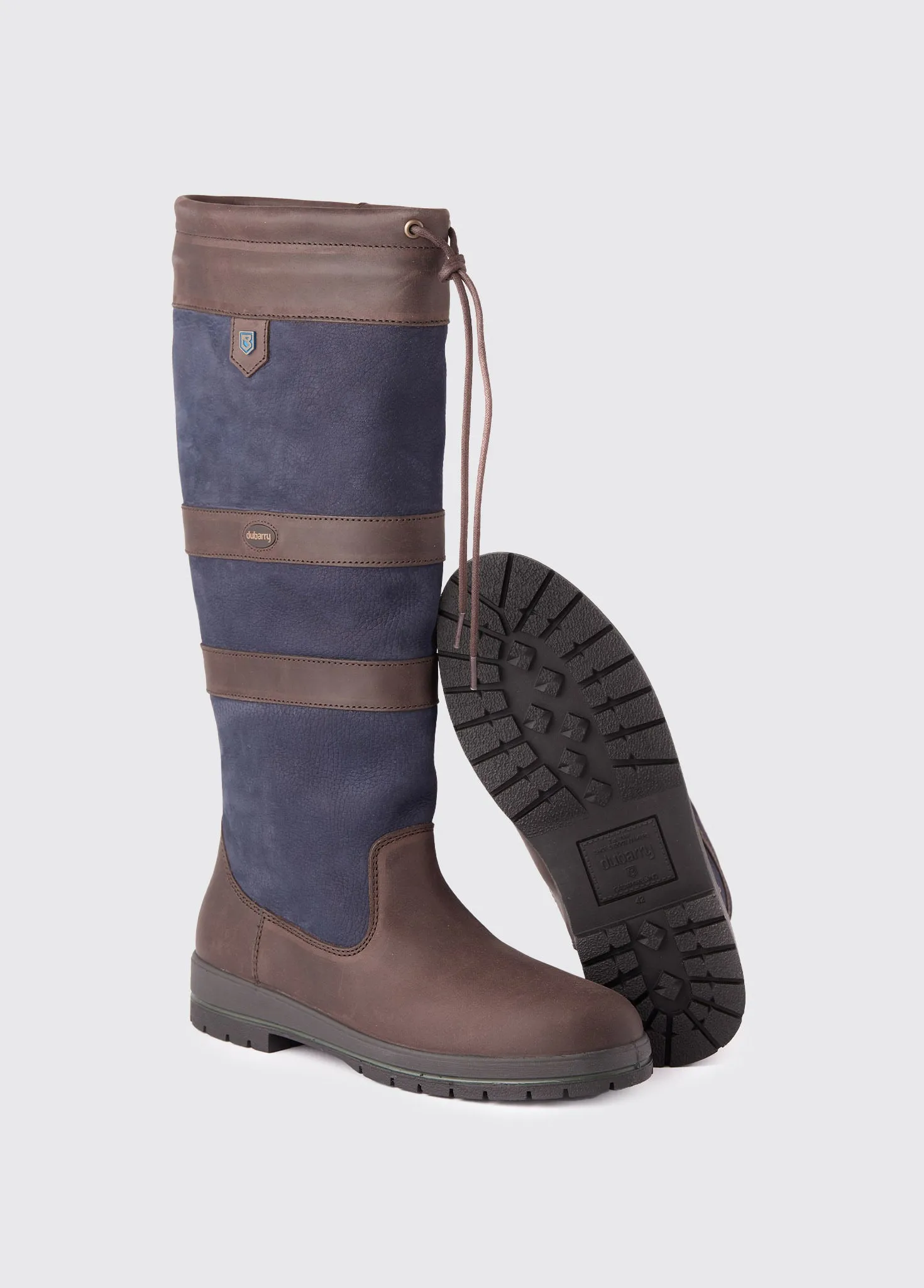 Galway Ladies ExtraFit Country Boot - Navy/Brown