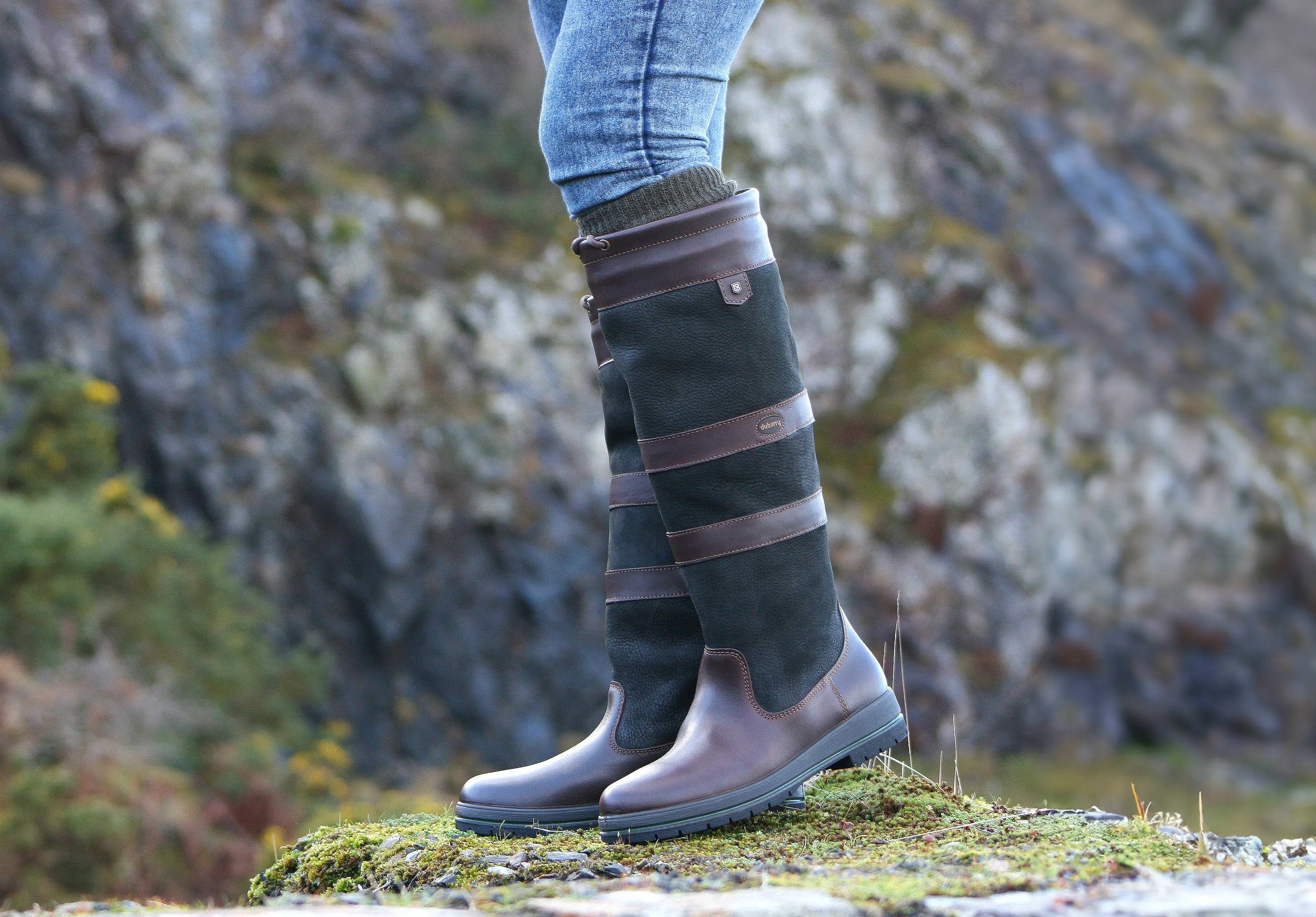 Galway Ladies SlimFit Country Boot - Black/Brown