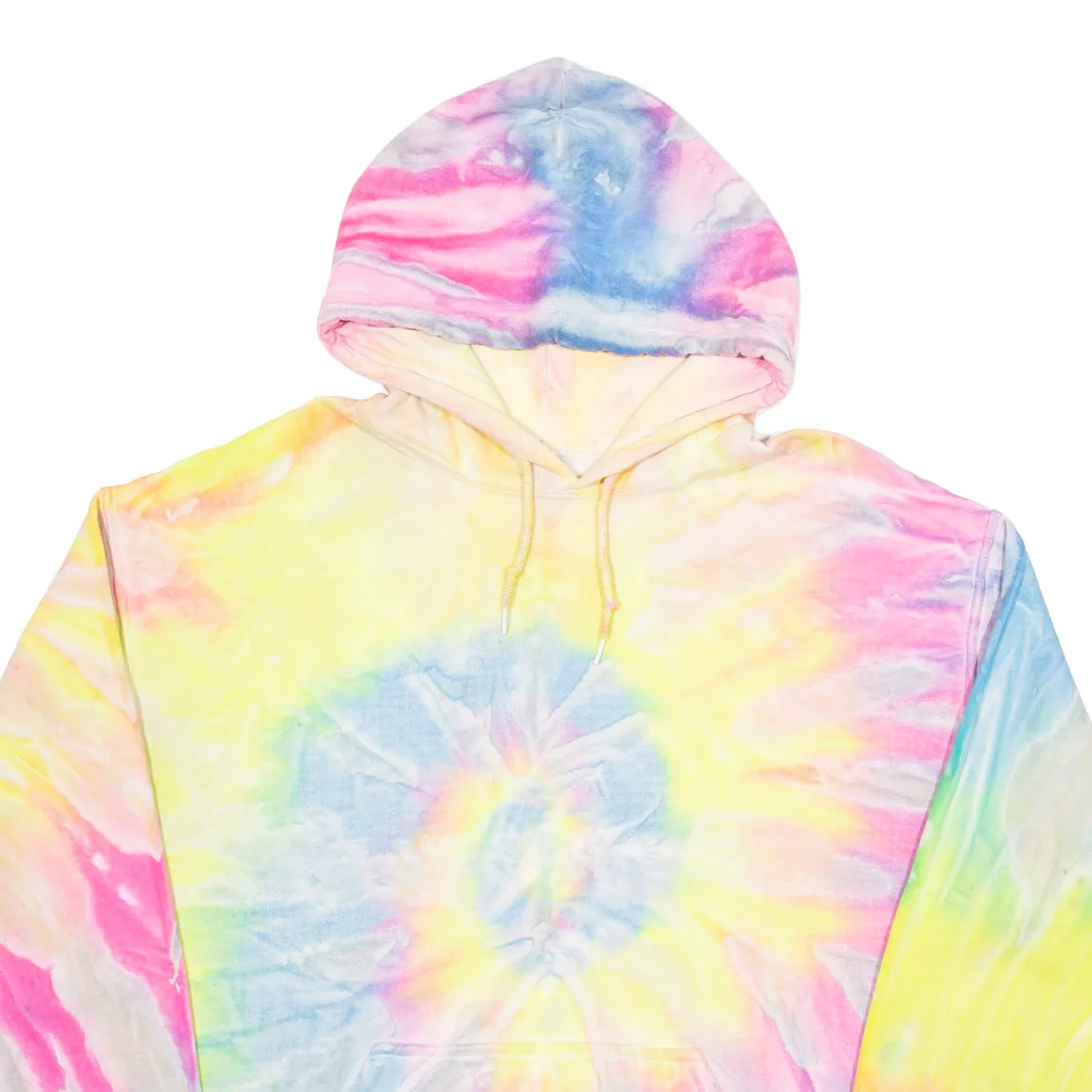 GILDAN Tie Dye Mens Yellow Hoodie L