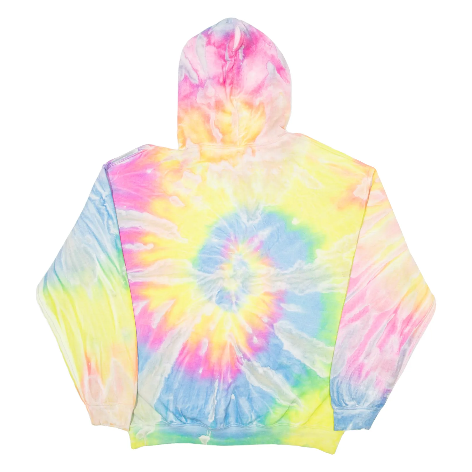 GILDAN Tie Dye Mens Yellow Hoodie L