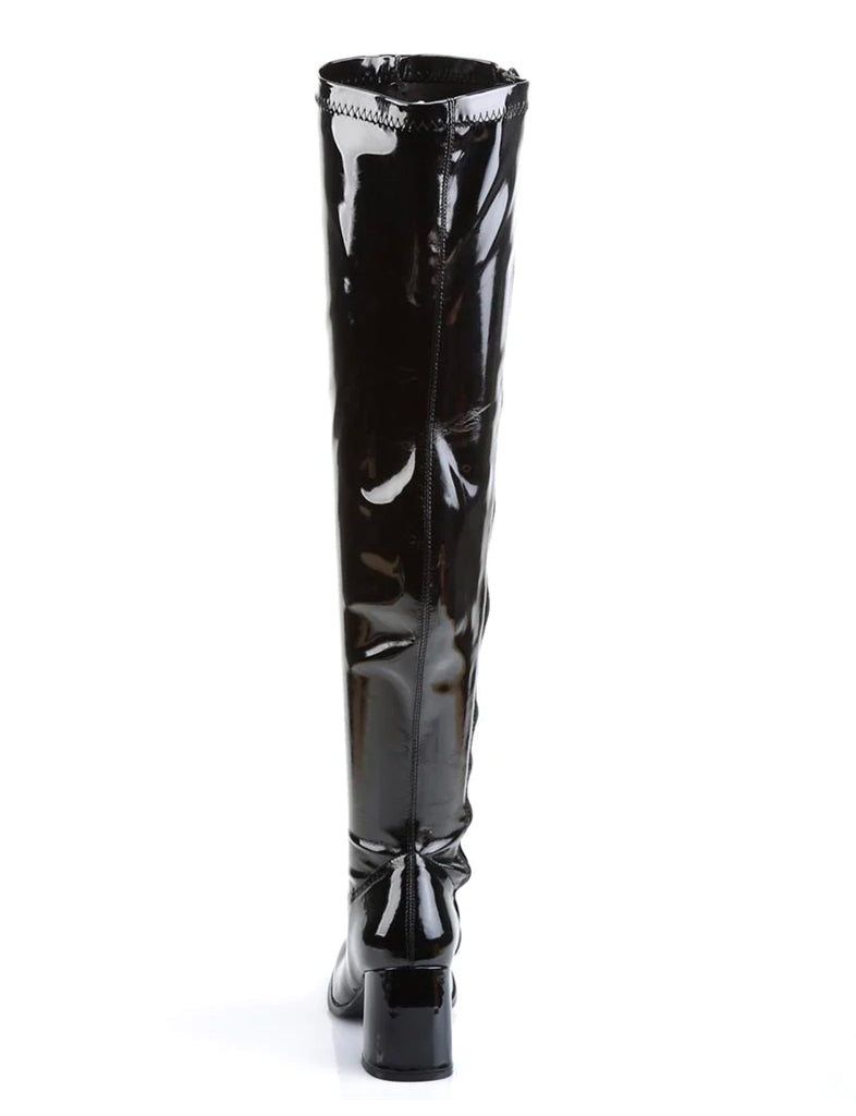 GOGO 3000 BOOTS - BLACK STRETCH PATENT *PRE ORDER*