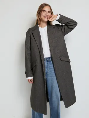 Grey Herringbone Longline Formal Coat | Women | George at ASDA