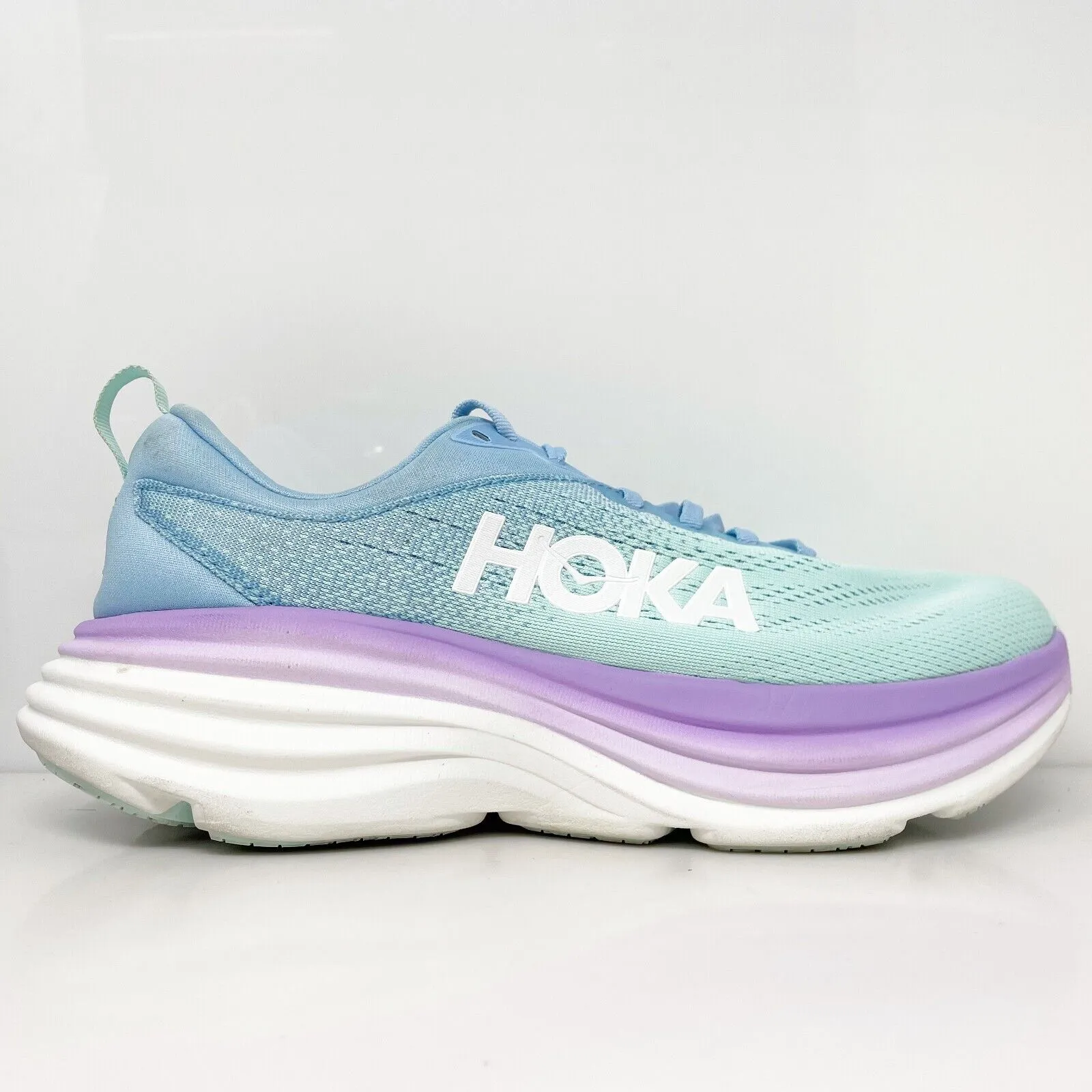 Hoka One One Womens Bondi 8 1127952 ABSO Blue Running Shoes Sneakers Size 9.5 B