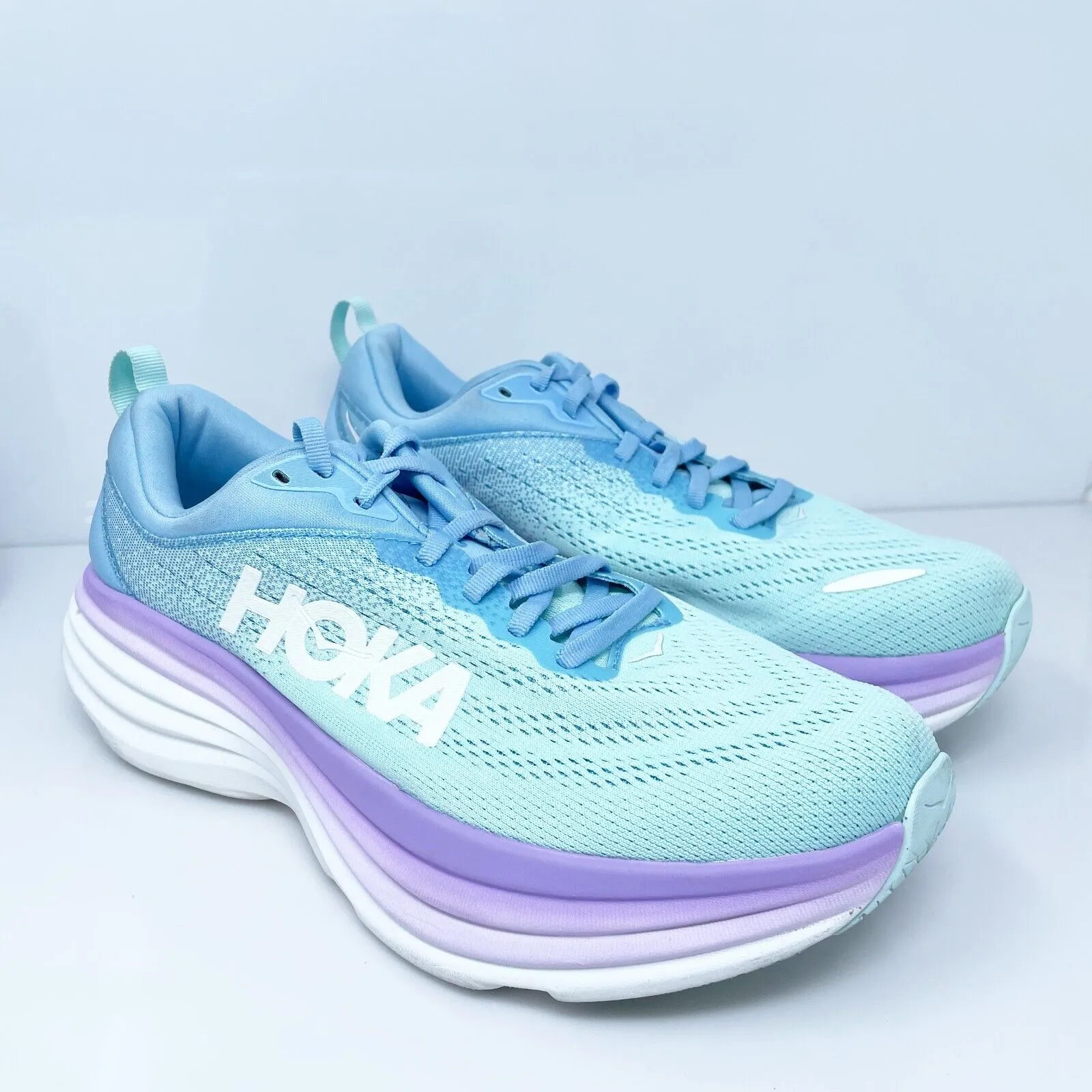 Hoka One One Womens Bondi 8 1127952 ABSO Blue Running Shoes Sneakers Size 9.5 B