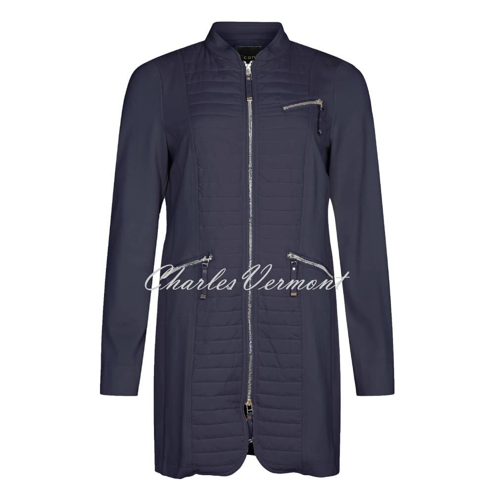 I'cona Longline Jacket - Style 67041-60012-690 (Navy Blue)