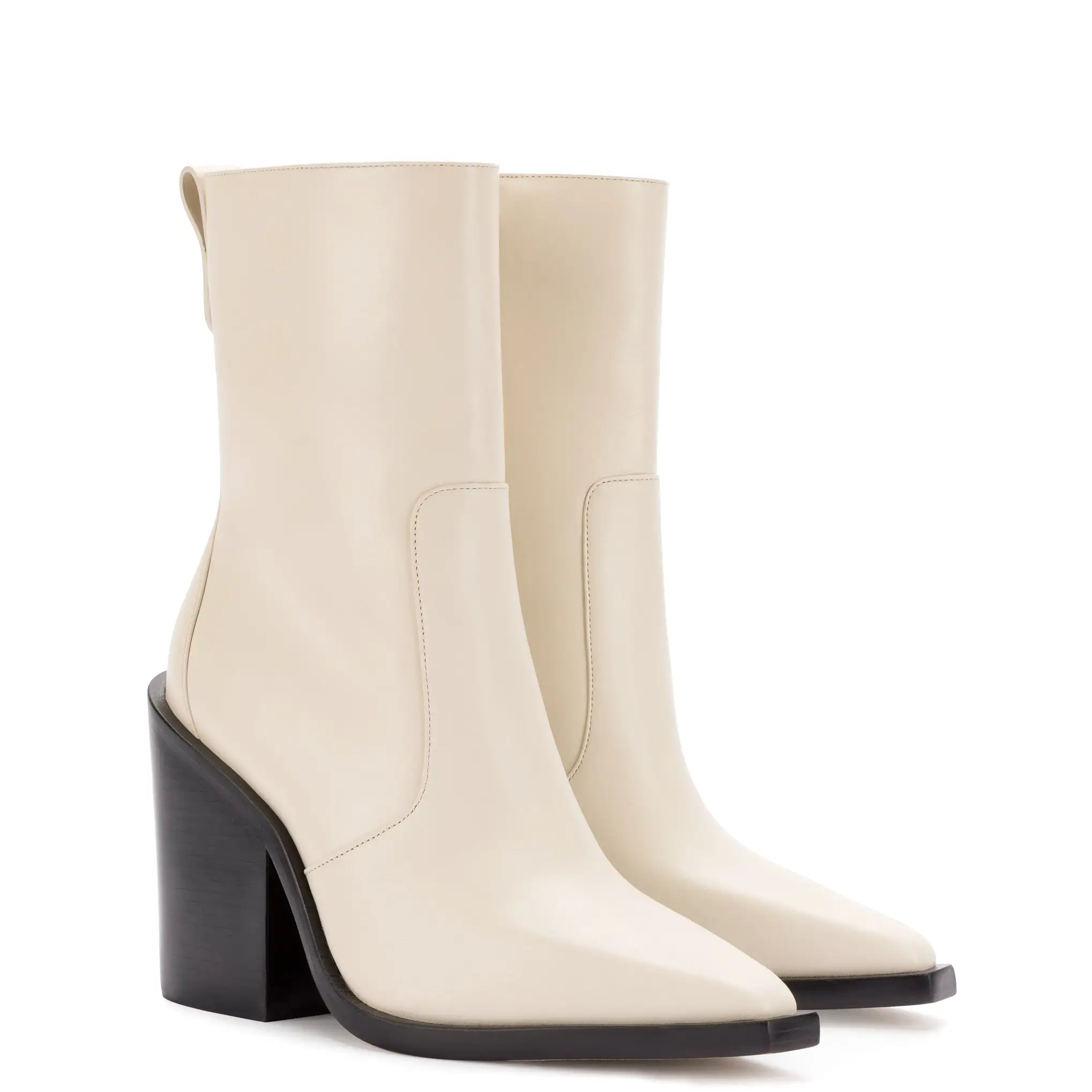 James Boot In Ivory Leather