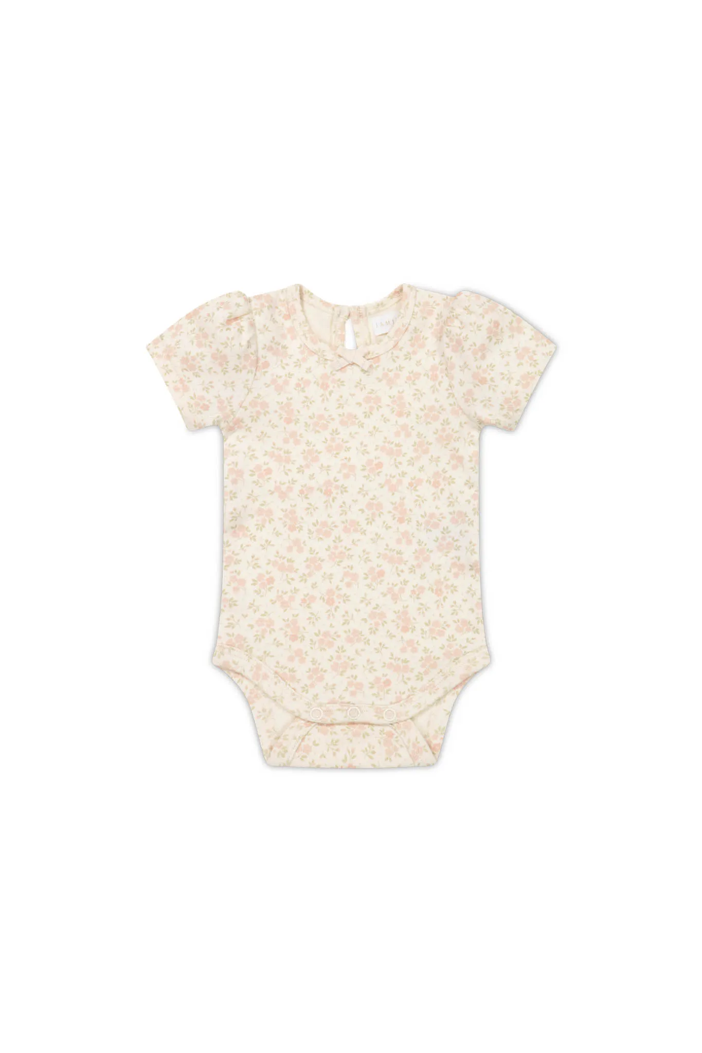 Jamie Kay Organic Cotton Cap Sleeve Bodysuit In Rosalie Floral Mauve