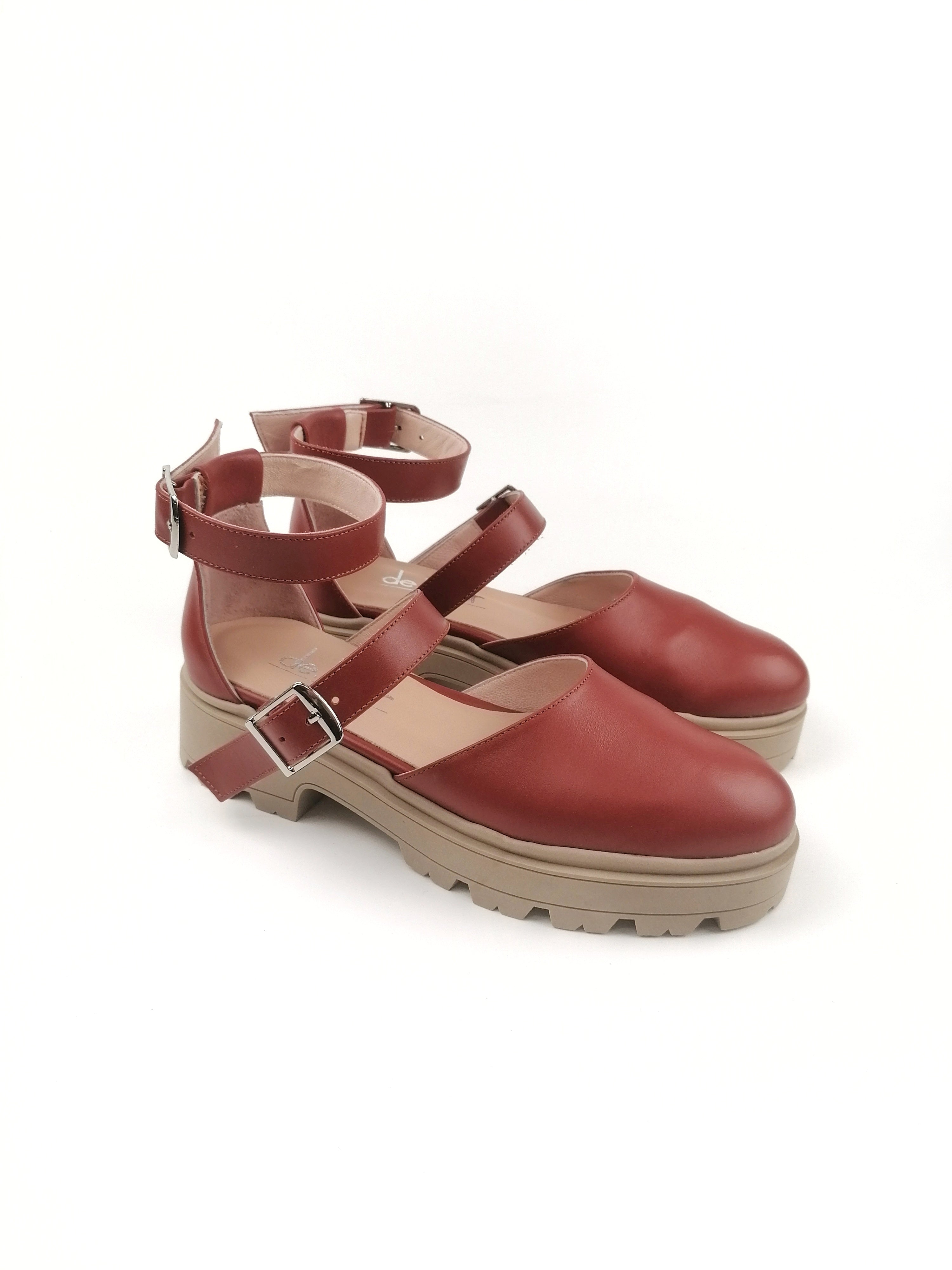 JOJO TERRACOTTA CHUNKY RUBBER FLATS