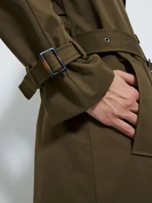 Khaki Belted Trench Coat | Women | George at ASDA