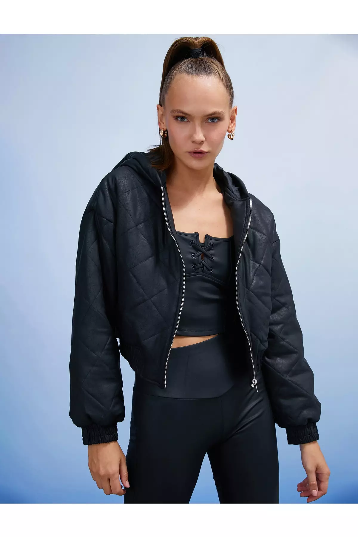 KOTON Bomber Sports Jacket Leather Look