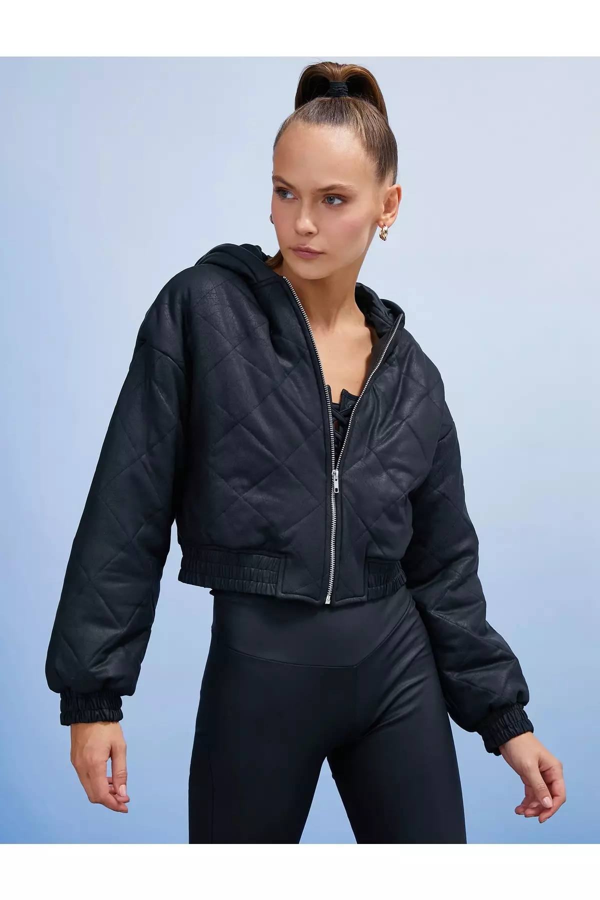 KOTON Bomber Sports Jacket Leather Look