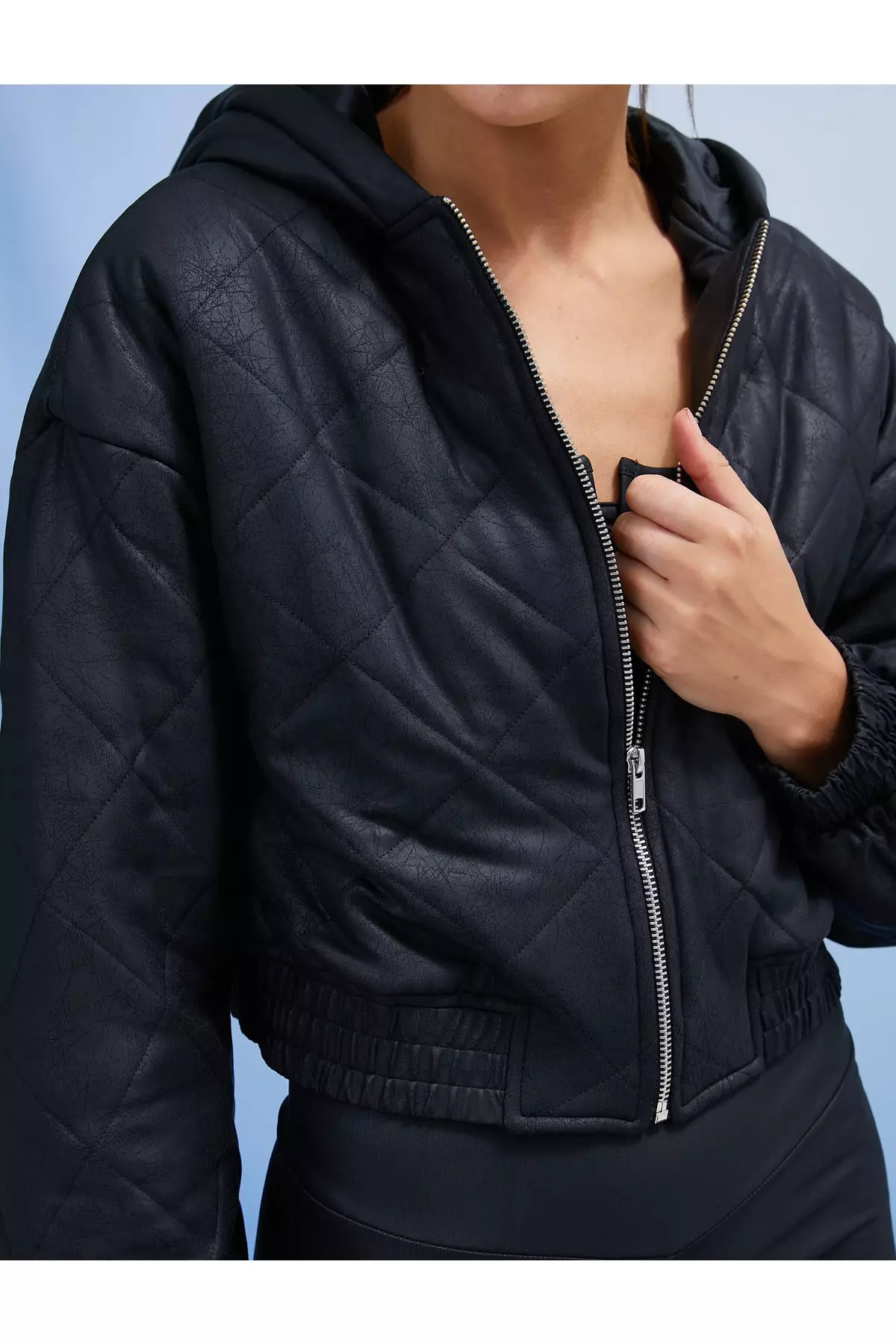 KOTON Bomber Sports Jacket Leather Look