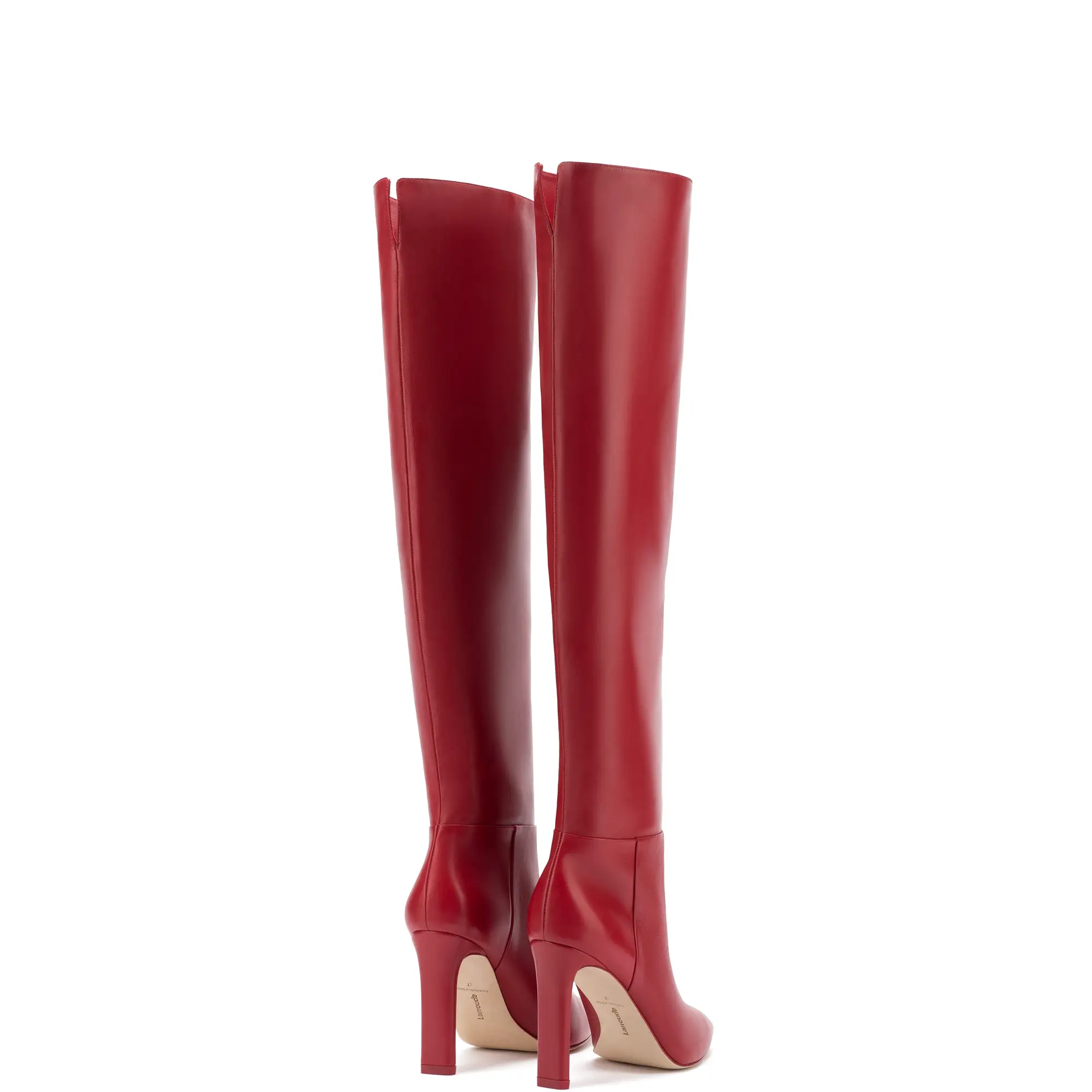 Larroudé x Jennifer Fisher Boot In Blood Red Leather