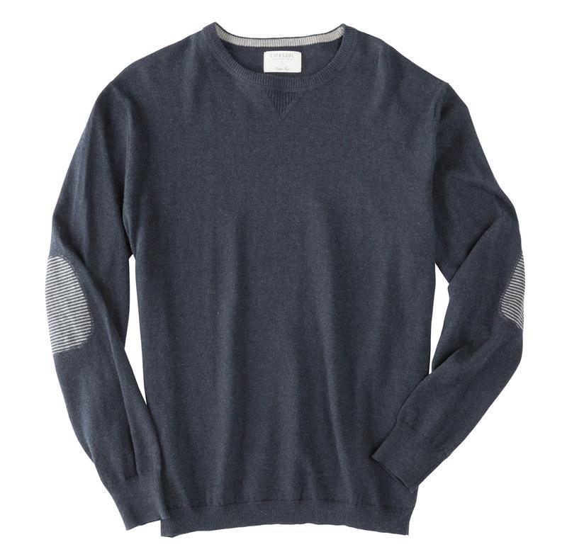 Linksoul Cotton-Cashmere Elbow Patch Sweater