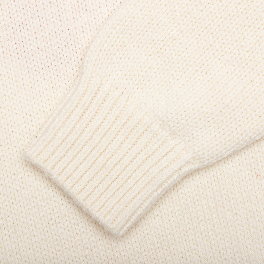 Low Gauge Knit Sweater - White