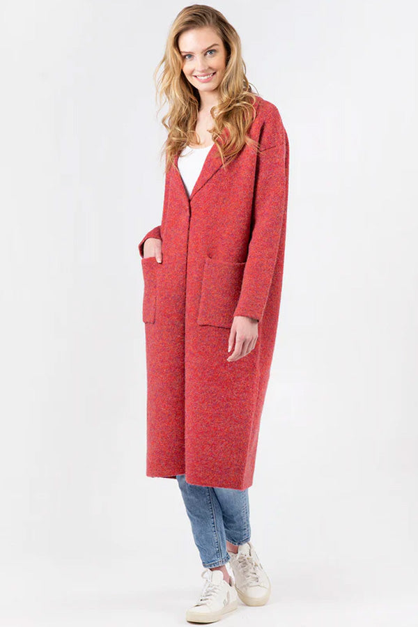 Lyla & Luxe Jimmi Red Marble Coat