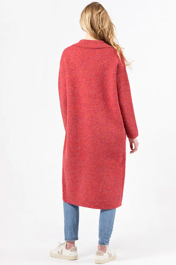 Lyla & Luxe Jimmi Red Marble Coat