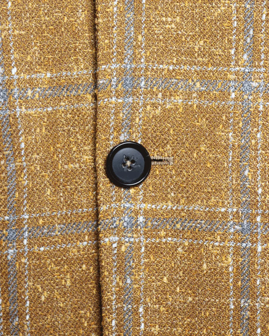 Marigold and Grey Plaid Chore Jacket