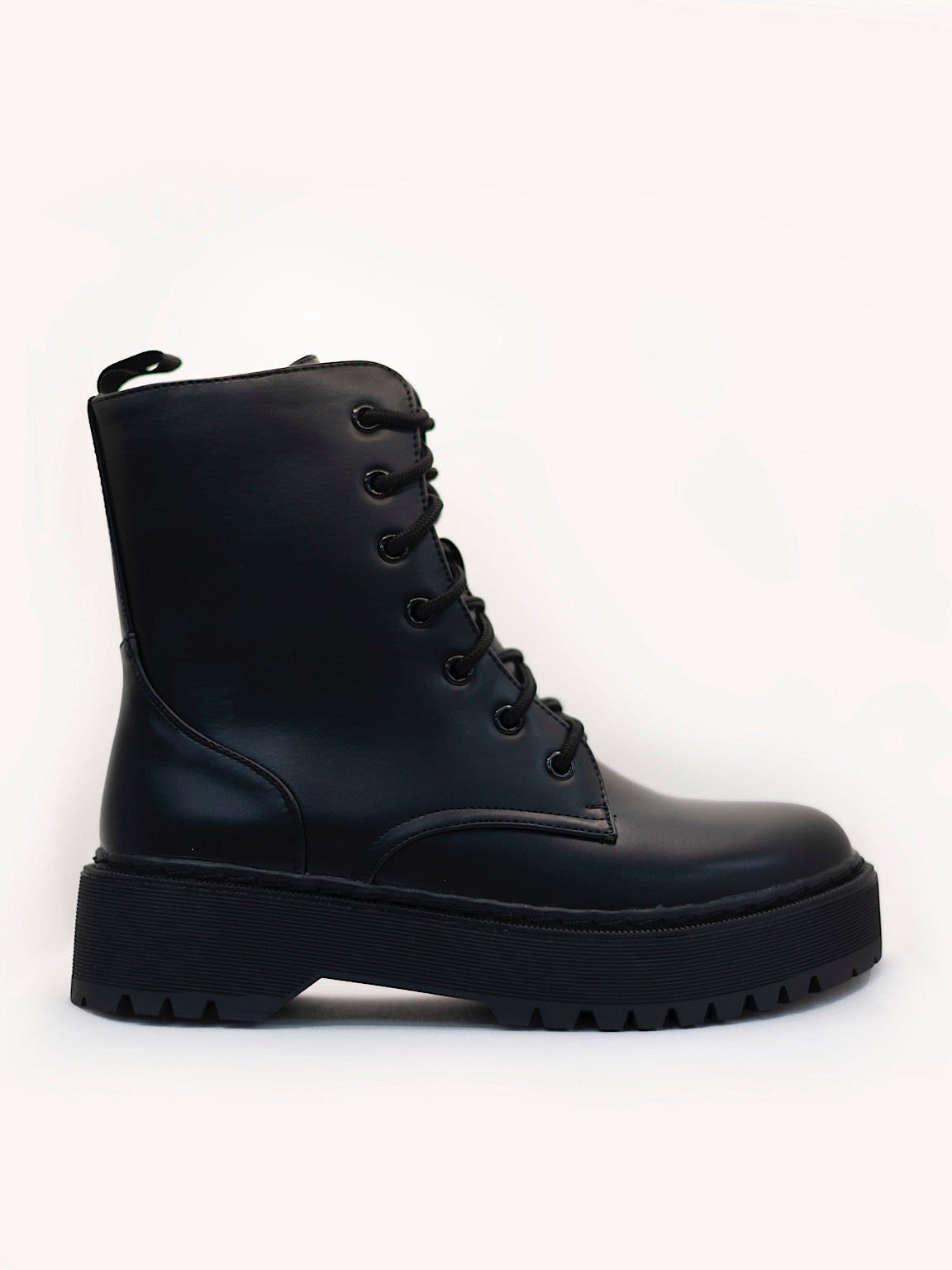 Matte Laced Combat Boots