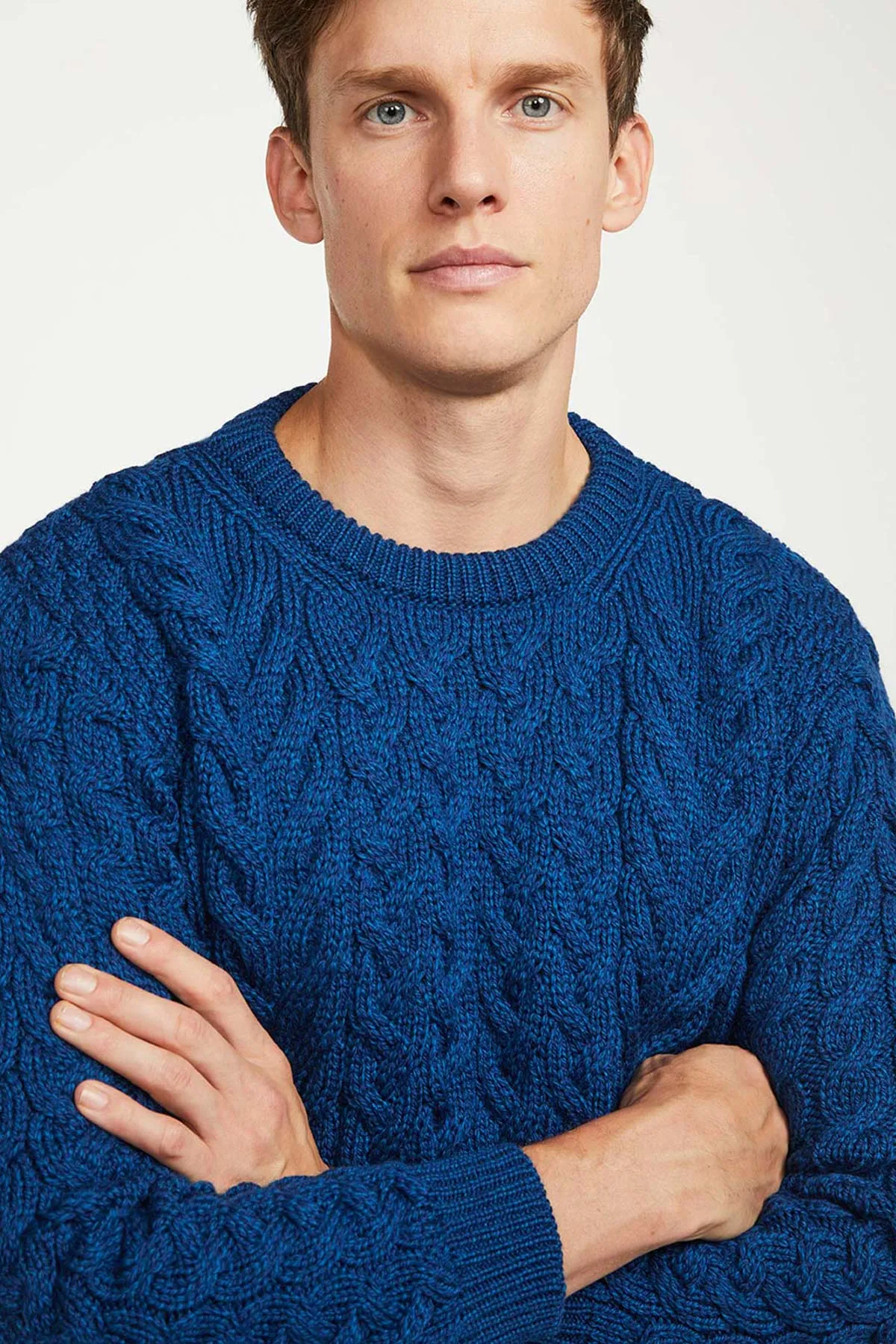 Men's Crew Neck Sweater in Blue