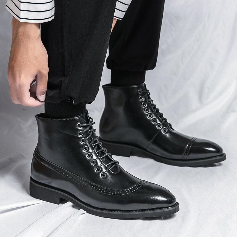 Men's Formal Ankle Boots: HZ146 Casual Dress Shoes