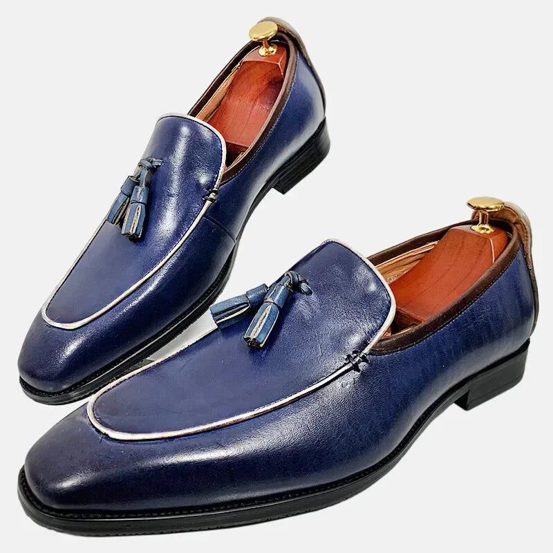 Men's Luxury Tassel Genuine Leather Casual Wedding Office Loafers