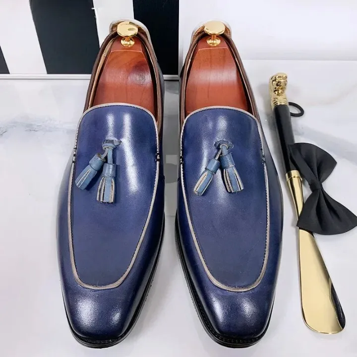 Men's Luxury Tassel Genuine Leather Casual Wedding Office Loafers