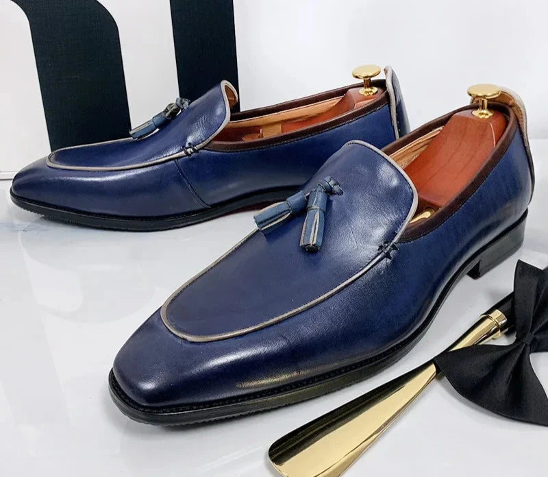 Men's Luxury Tassel Genuine Leather Casual Wedding Office Loafers