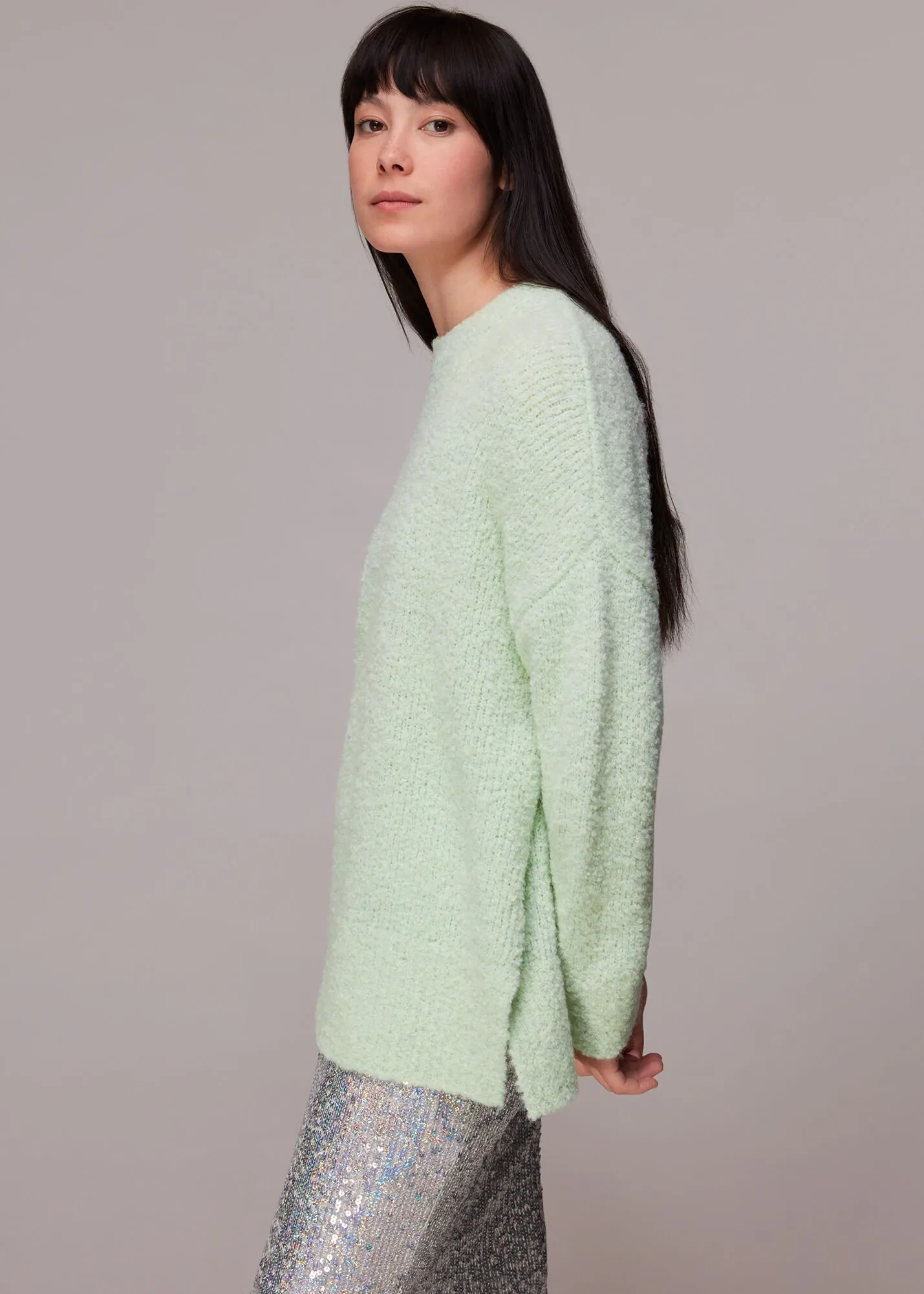 Mint Relaxed Boucle Sweater