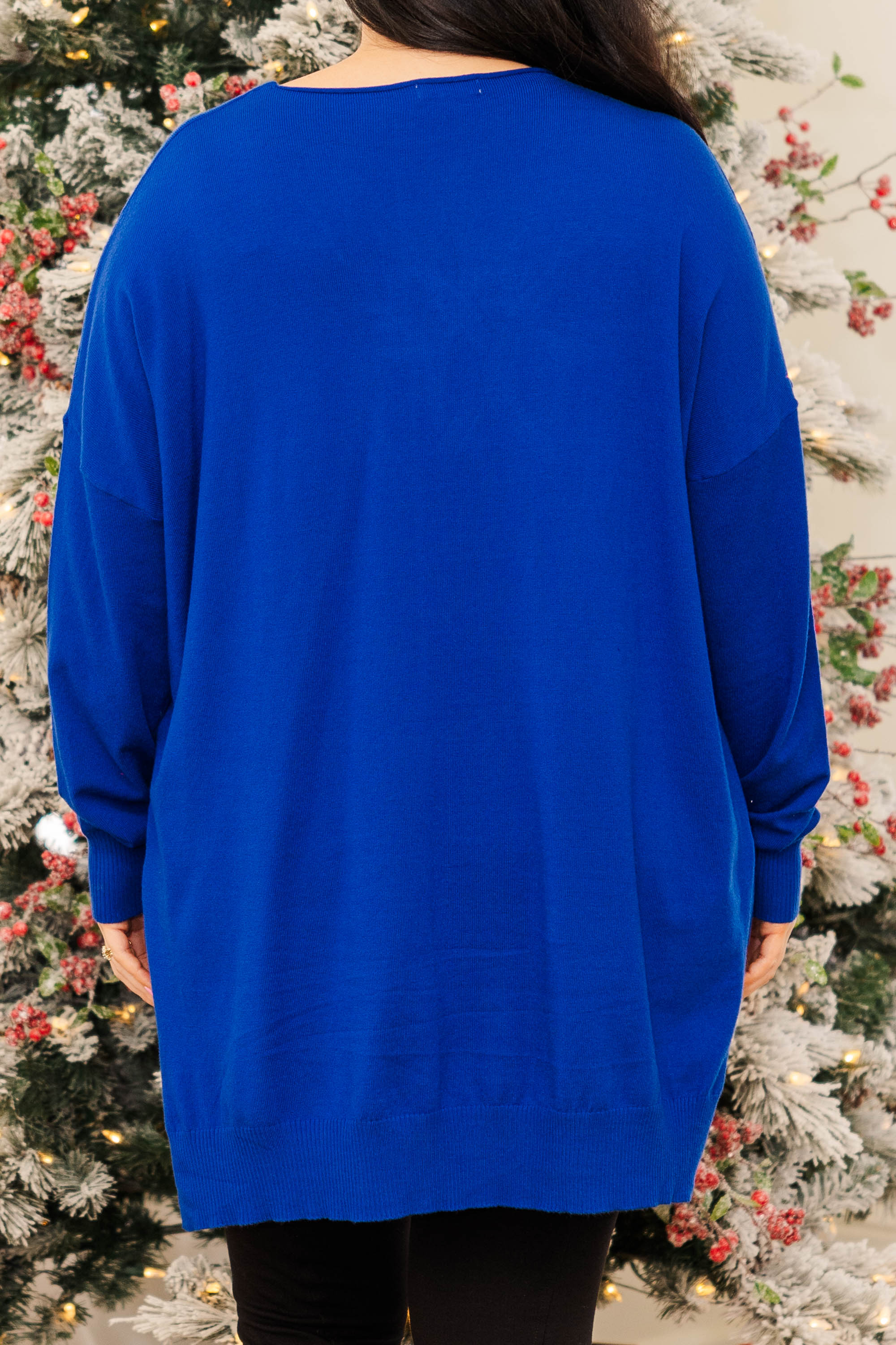 Miss Who I Was Sweater, Cobalt Blue