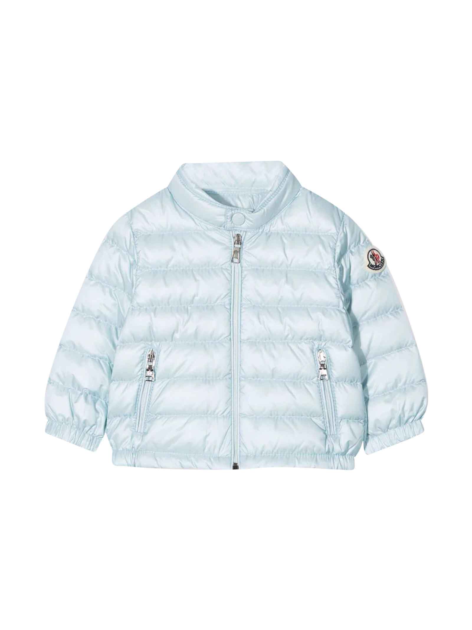 Moncler Enfant Zip-Up Logo Patch Padded Jacket