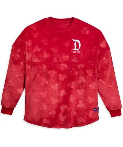 NA Mickey Mouse Icon Plush Spirit Jersey for Adults Disneyland Red