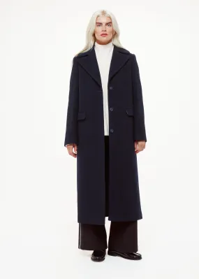 Navy Petite Amalia Longline Coat