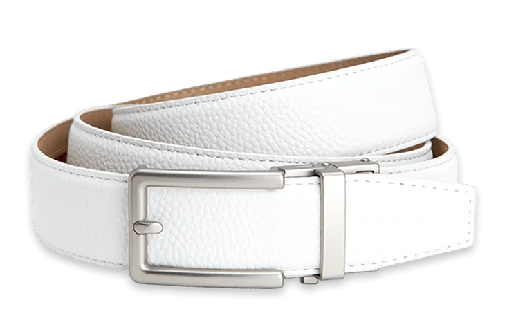 Neubelt Vegan White, 1 3/8 Strap, Golf Belt