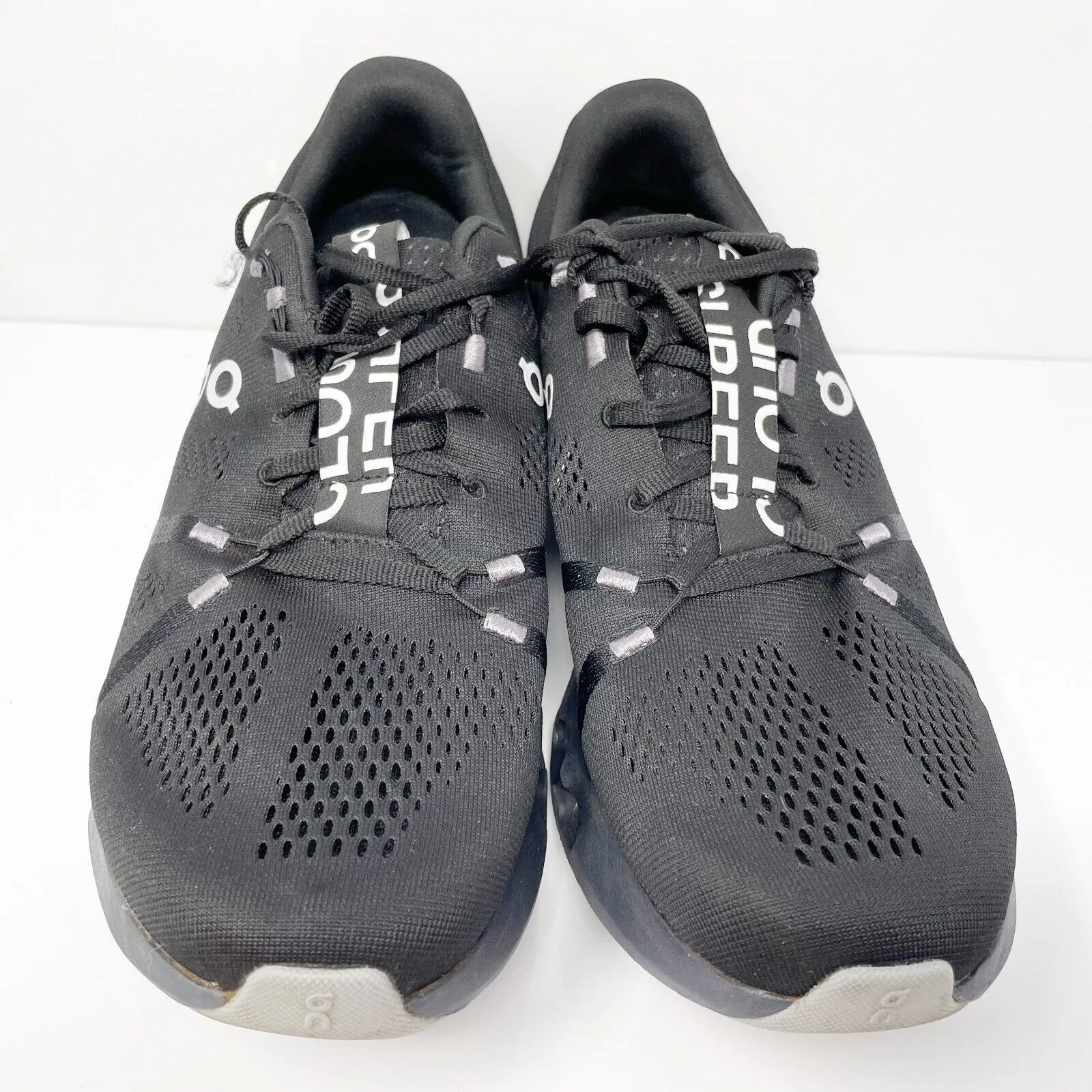 On Mens Cloudsurfer Black Running Shoes Sneakers Size 11.5