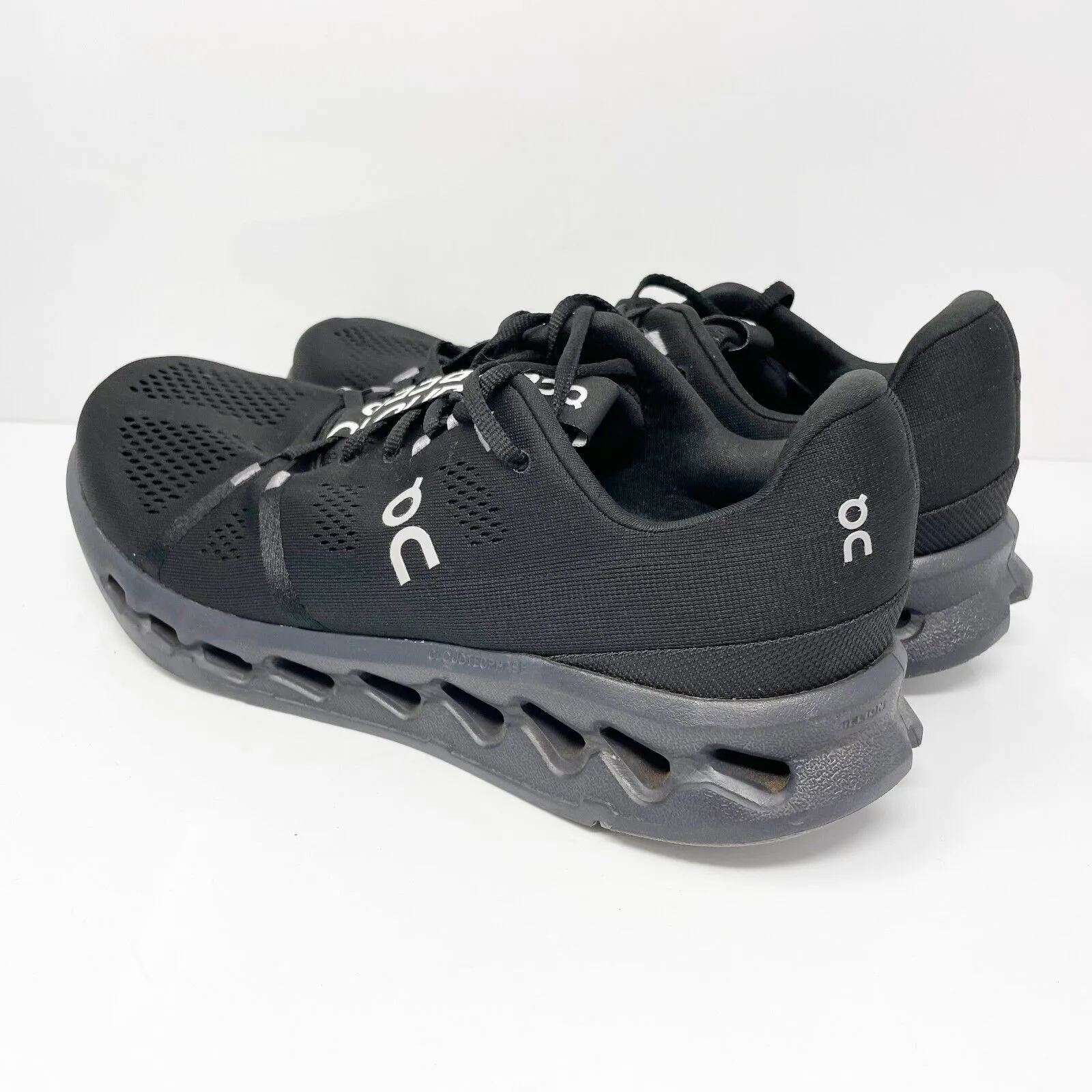 On Mens Cloudsurfer Black Running Shoes Sneakers Size 11.5