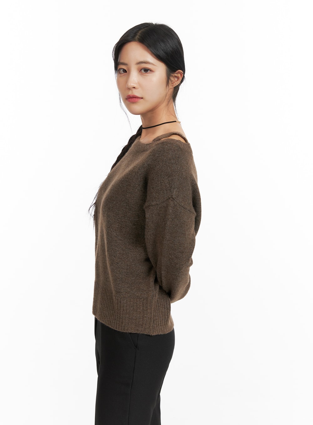 One-Shoulder Knit Sweater OF419