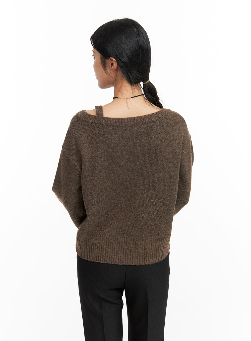 One-Shoulder Knit Sweater OF419