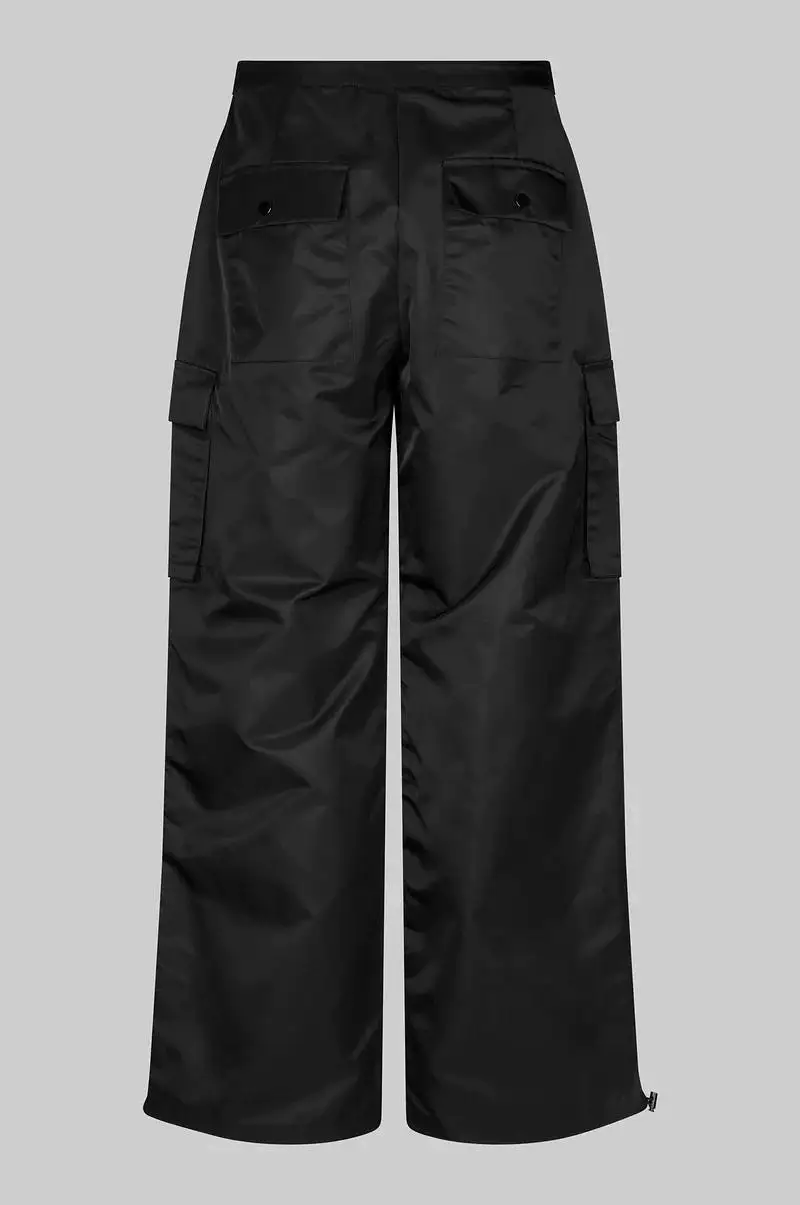 Oval Square Shine Pants - Black