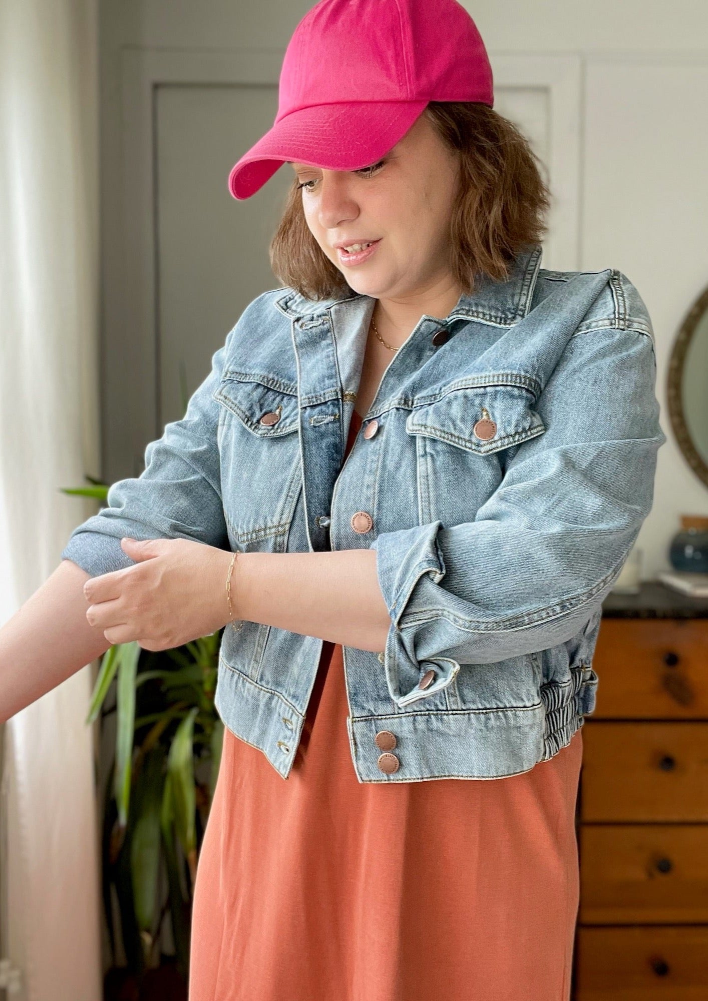 Oversized Cropped Jean Jacket