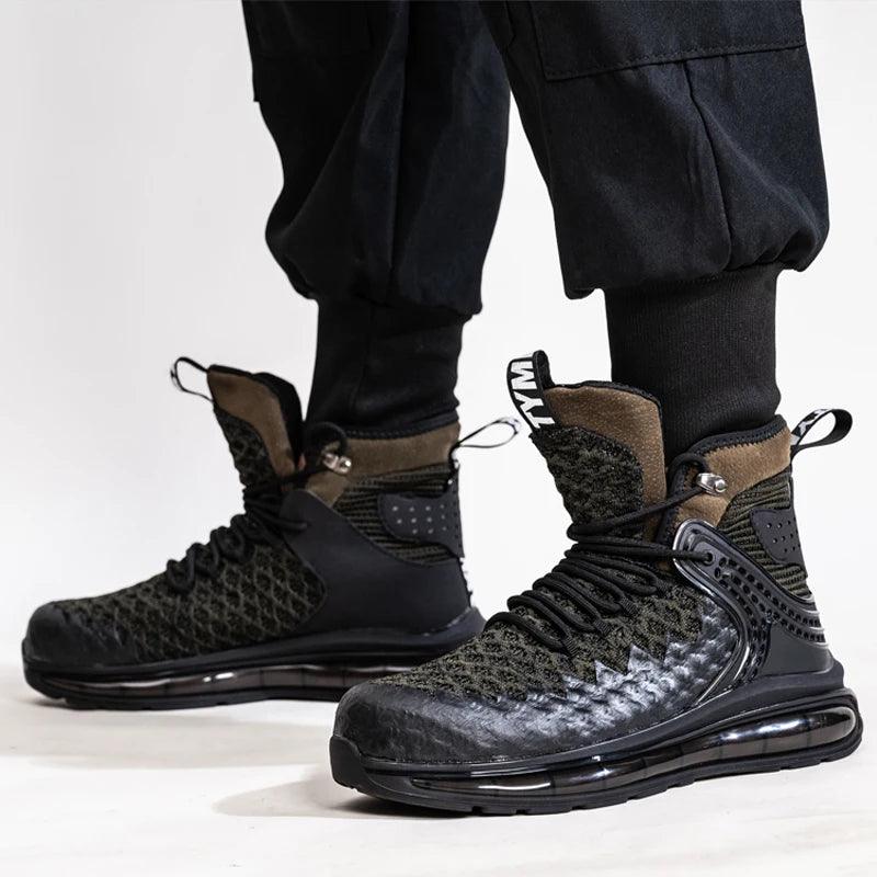 P312 Men's Casual Shoes: Air Cushion Safety Work Ankle Boots