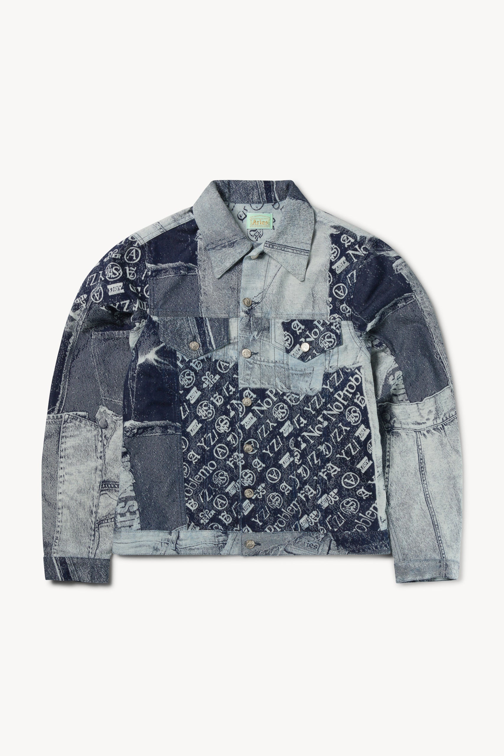 Patchwork Jacquard Trucker Jacket