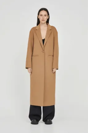 Pearson Double Faced Wool Coat Camel