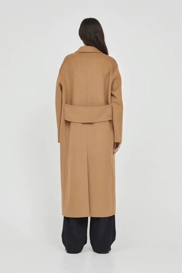 Pearson Double Faced Wool Coat Camel