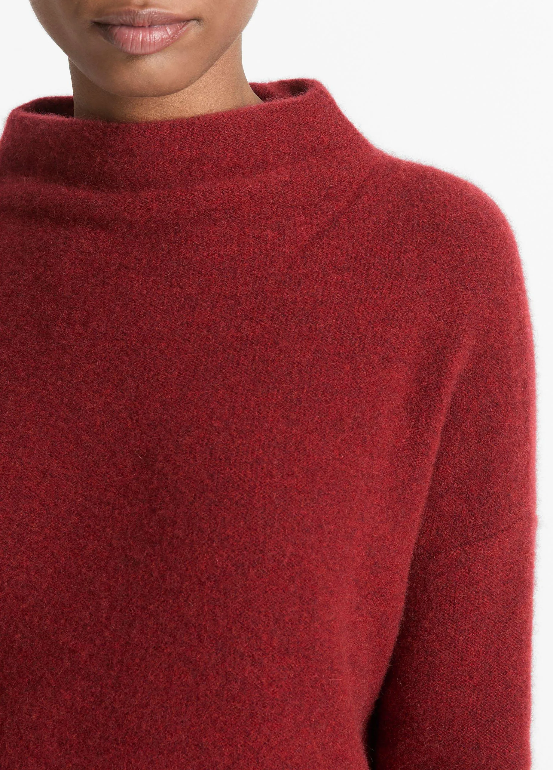 Plush Cashmere Funnel Neck Sweater